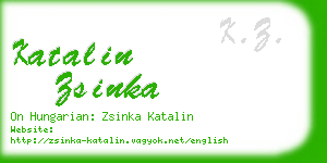 katalin zsinka business card